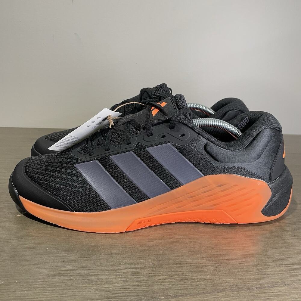 Adidas Mens Size 11.5 Lifting Shoes NEW Dropset 4 Power Tra Black Orange JR4677